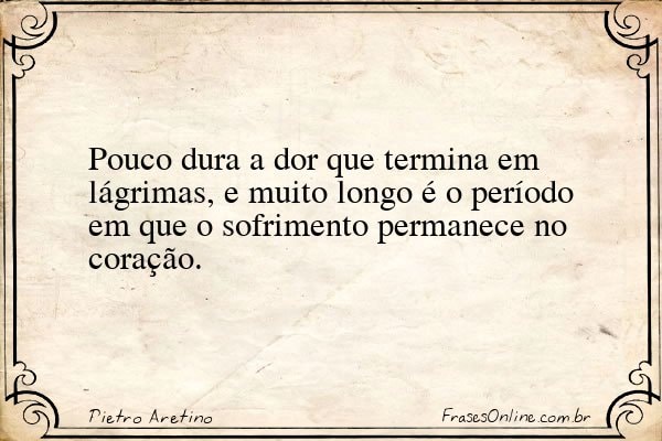 Frase de Pietro Aretino