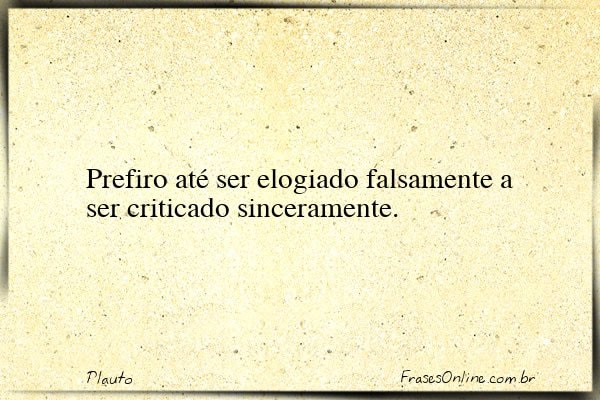 Frase de Plauto