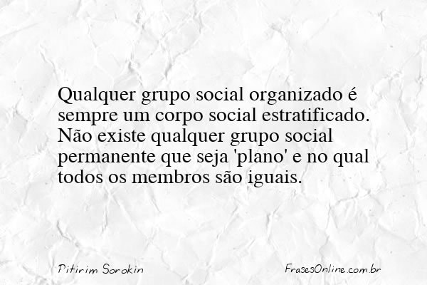 Frase de Pitirim Sorokin