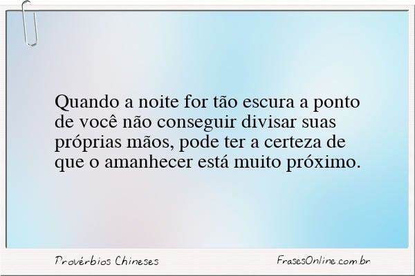 Frase de Provérbios Chineses
