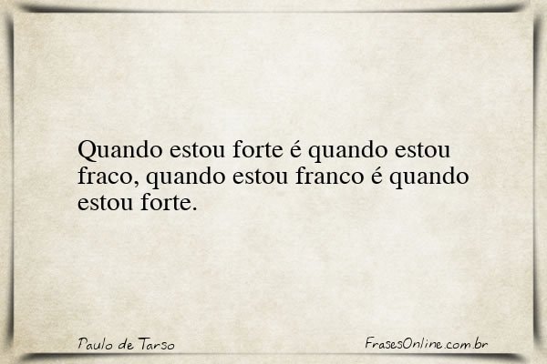 Frase de Paulo de Tarso
