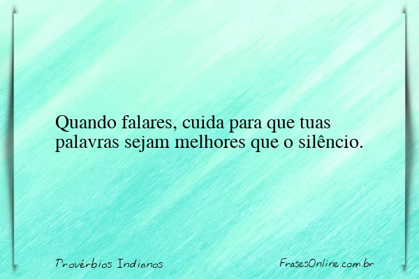 Frase de Provérbios Indianos