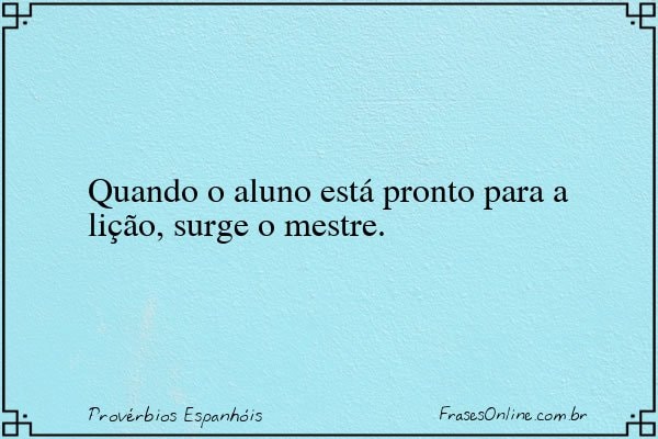 Frase de Provérbios Espanhóis