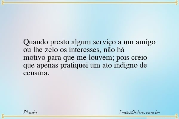 Frase de Plauto