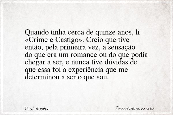 Frase de Paul Auster