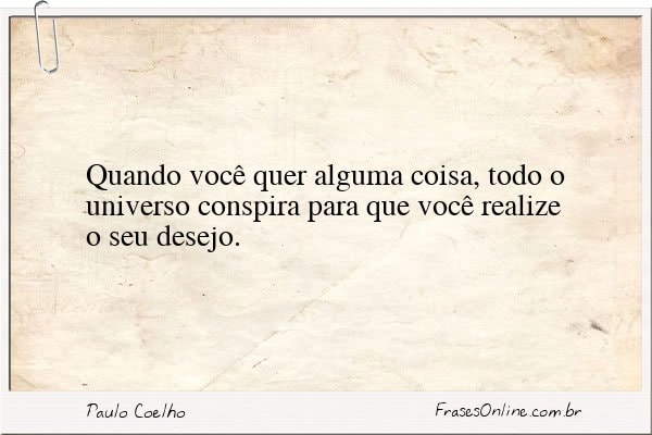 Frase de Paulo Coelho