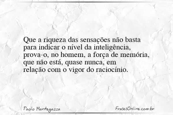 Frase de Paolo Mantegazza