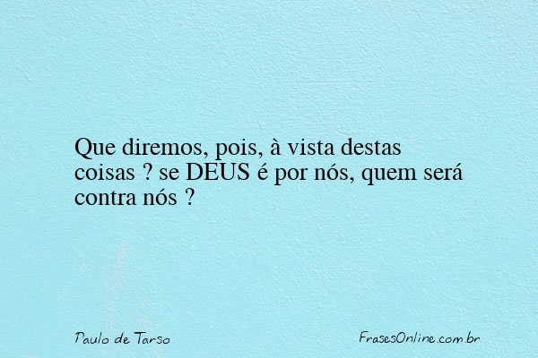 Frase de Paulo de Tarso