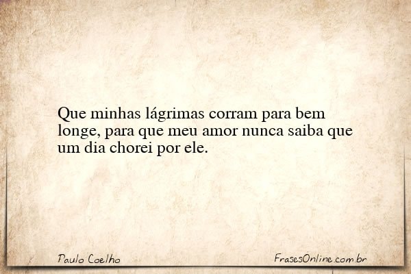 Frase de Paulo Coelho