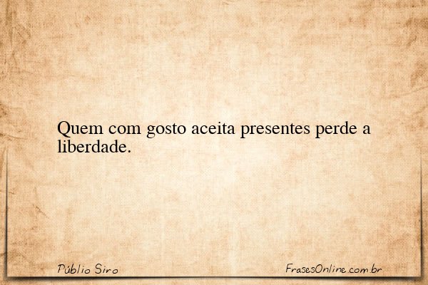 Frase de Públio Siro