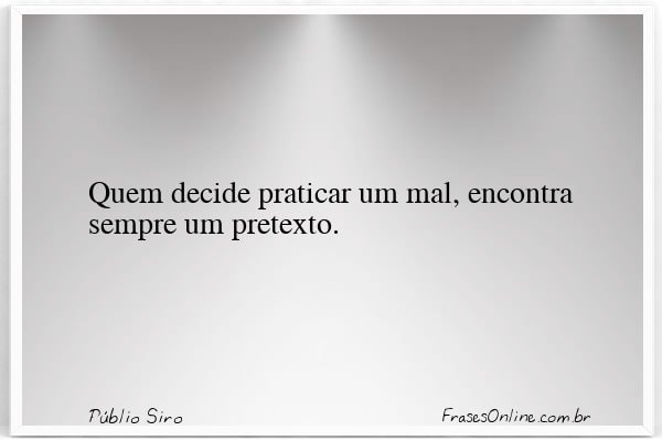Frase de Públio Siro