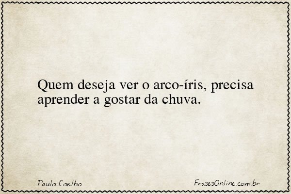 Frase de Paulo Coelho