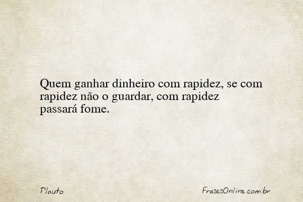 Frase de Plauto