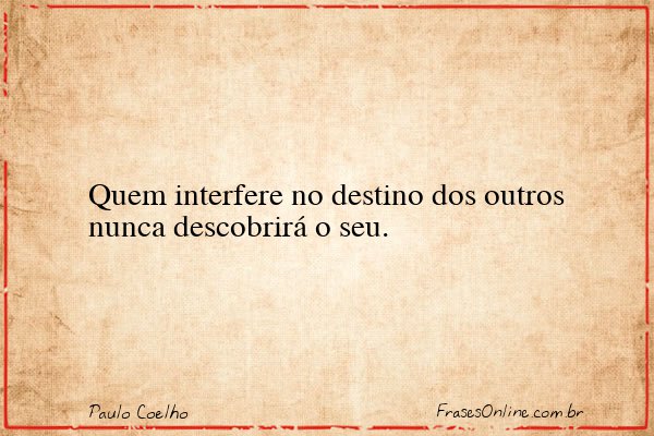 Frase de Paulo Coelho