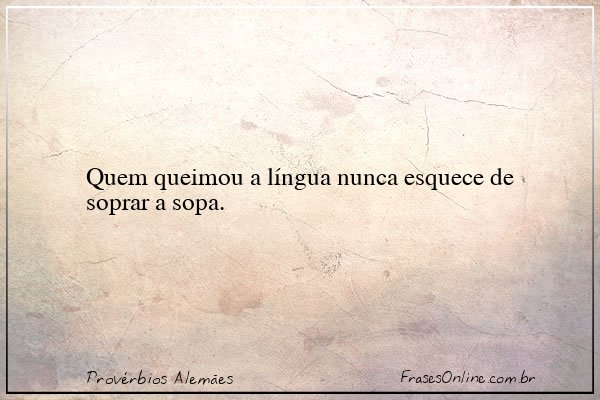 Frase de Provérbios Alemães