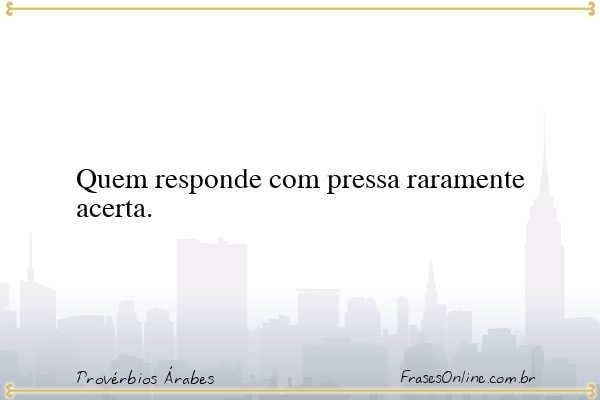 Frase de Provérbios Árabes