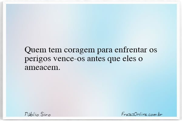 Frase de Públio Siro