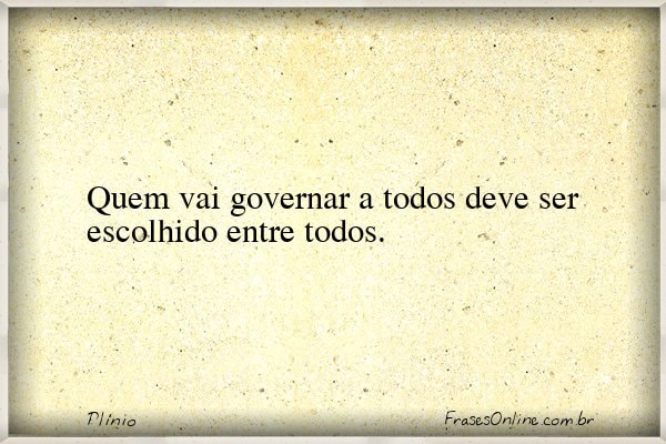 Frase de Plínio