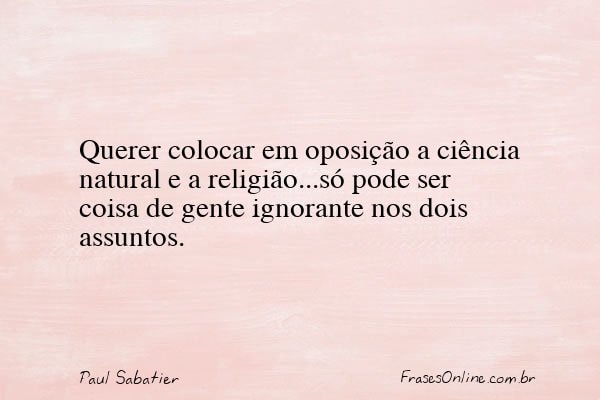 Frase de Paul Sabatier