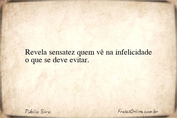Frase de Públio Siro