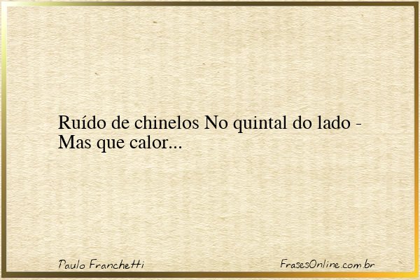 Frase de Paulo Franchetti