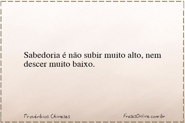 Frase de Provérbios Chineses