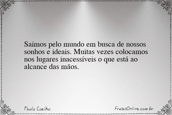 Frase de Paulo Coelho