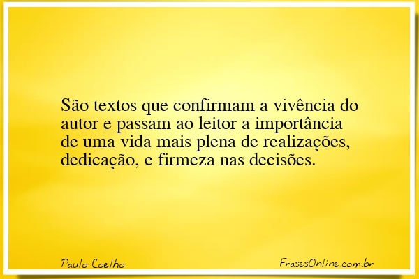 Frase de Paulo Coelho