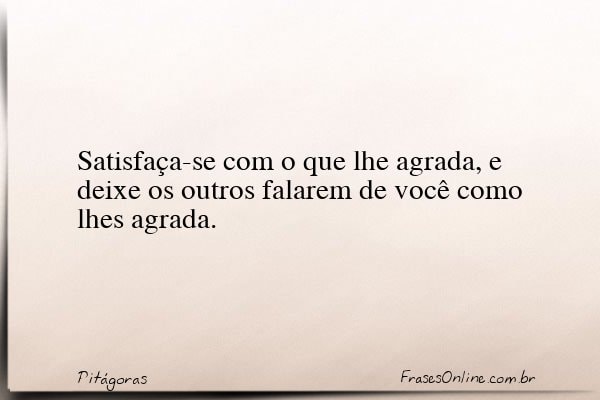 Frase de Pitágoras