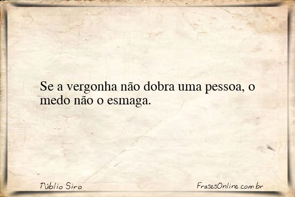 Frase de Públio Siro