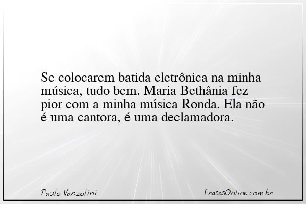 Frase de Paulo Vanzolini