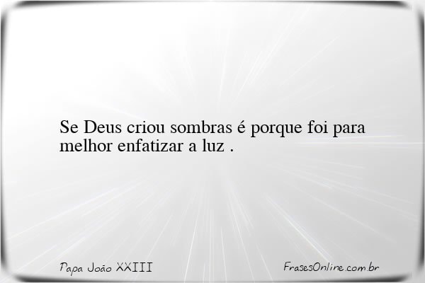 Frase de Papa João XXIII
