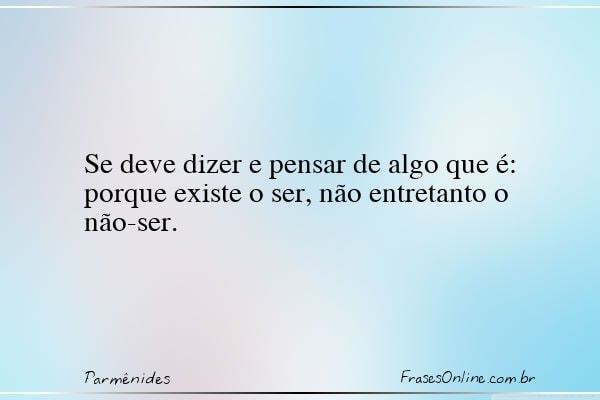 Frase de Parmênides