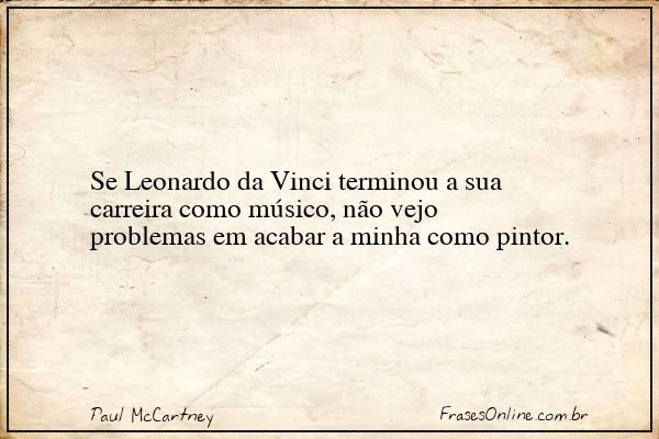 Frase de Paul McCartney