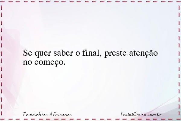 Frase de Provérbios Africanos