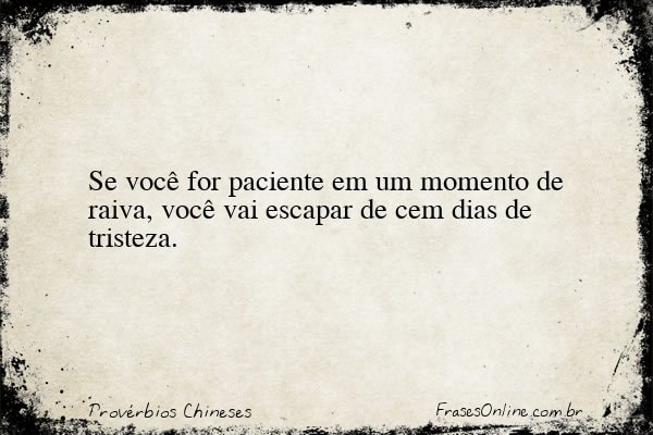 Frase de Provérbios Chineses