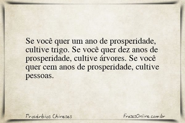 Frase de Provérbios Chineses
