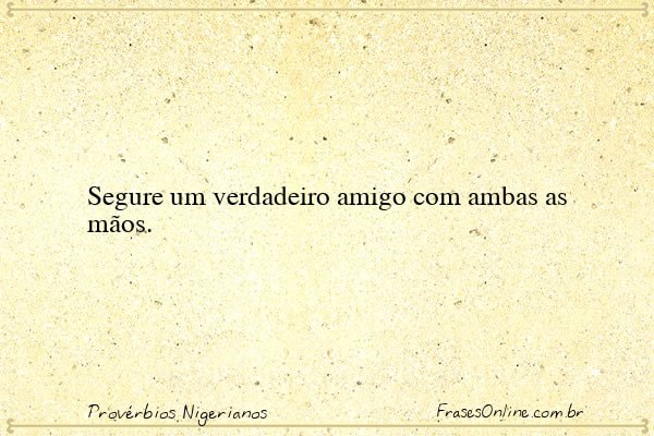 Frase de Provérbios Nigerianos