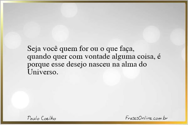 Frase de Paulo Coelho