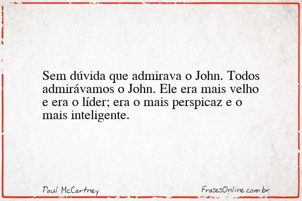 Frase de Paul McCartney