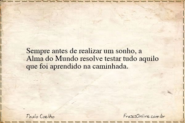 Frase de Paulo Coelho