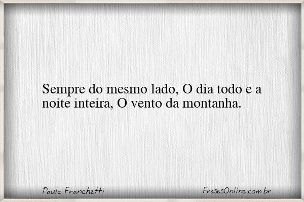 Frase de Paulo Franchetti