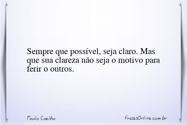 Frase de Paulo Coelho