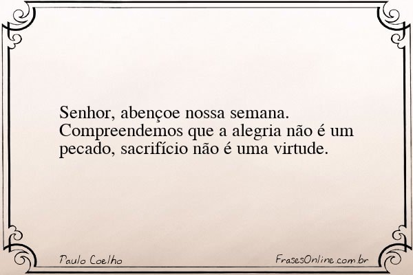 Frase de Paulo Coelho