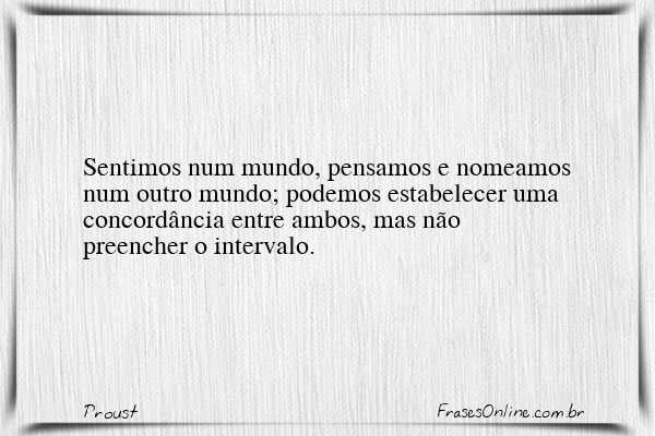 Frase de Proust