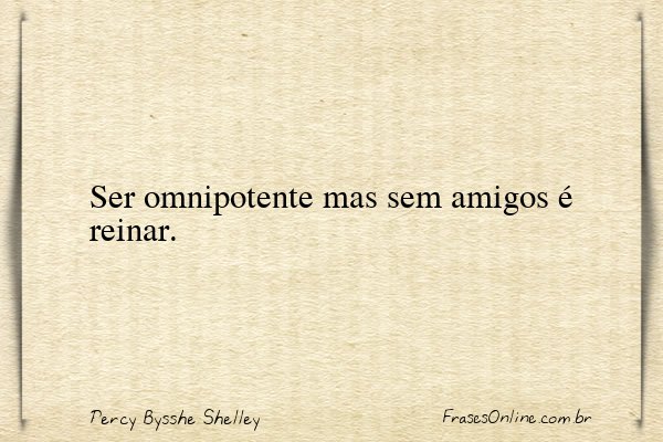 Frase de Percy Bysshe Shelley