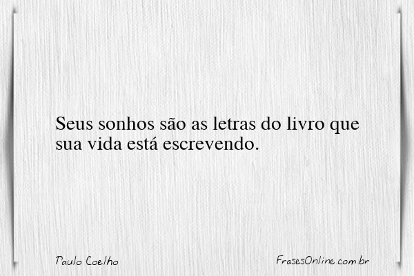 Frase de Paulo Coelho