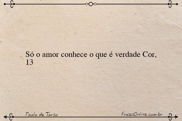 Frase de Paulo de Tarso