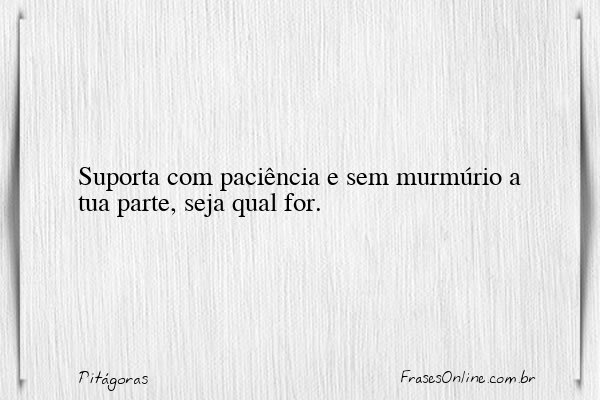 Frase de Pitágoras