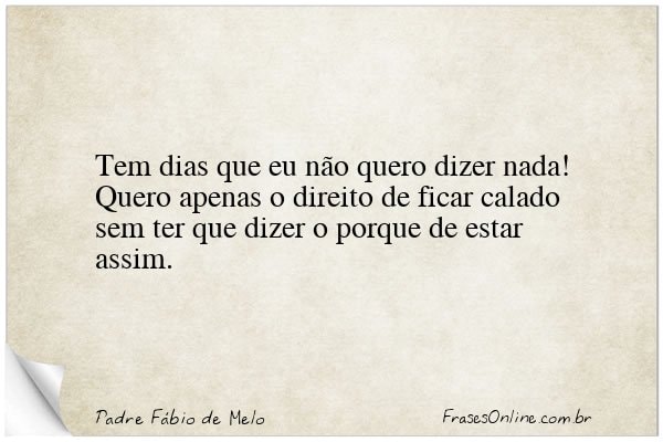 Frase de Padre Fábio de Melo